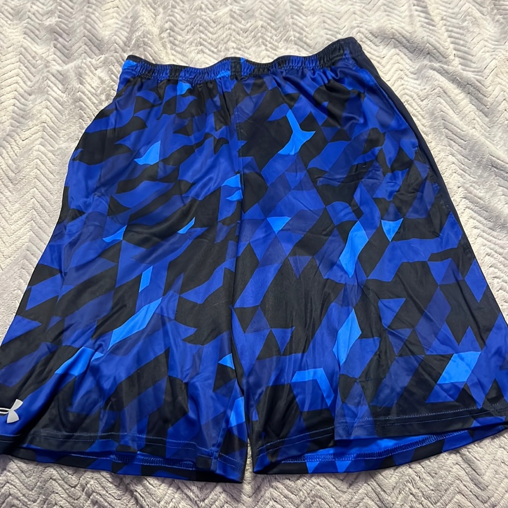 Boys Youth Blue Under Armor Athletic Shorts